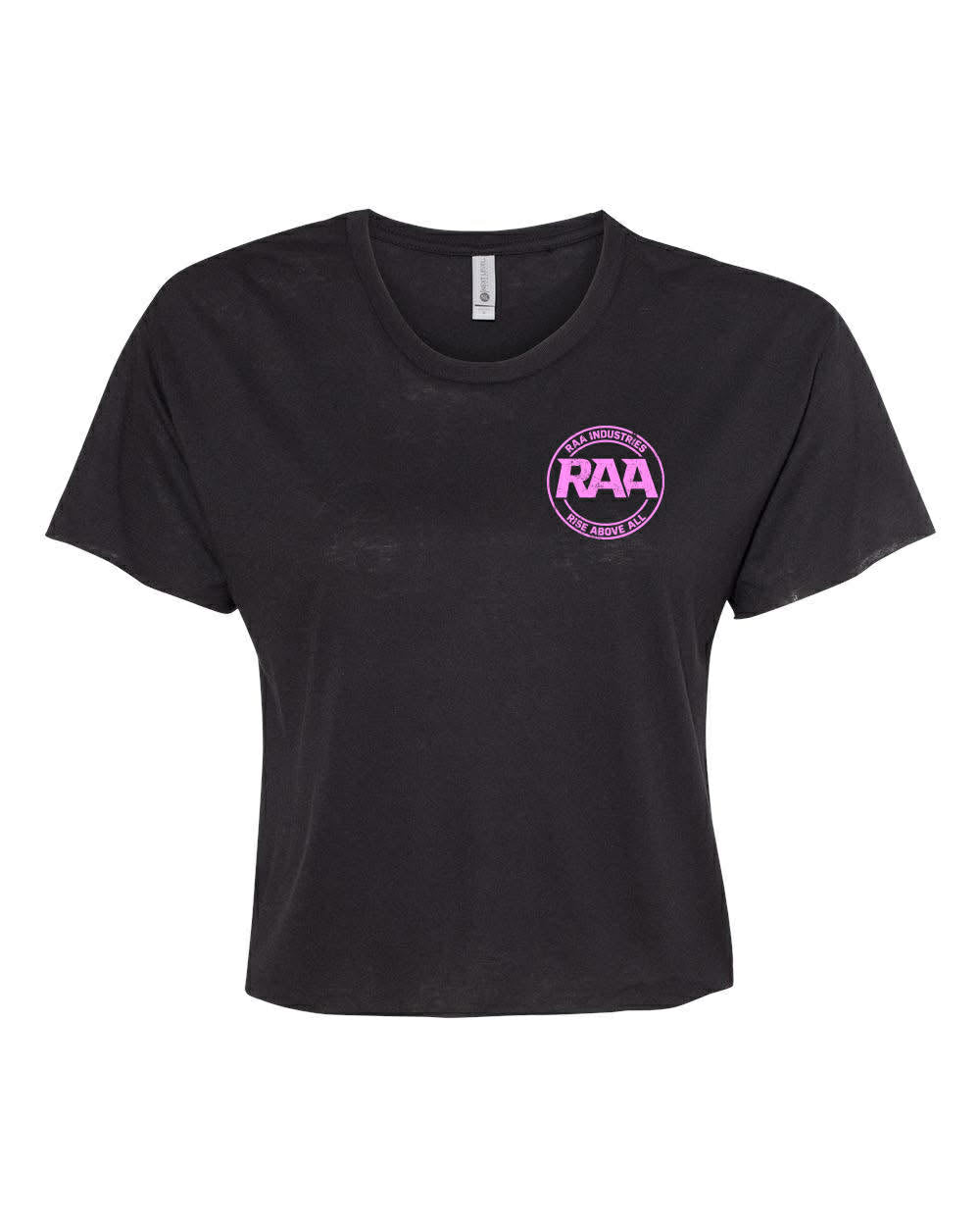 Women's Crop top (PINK ON BLACK)