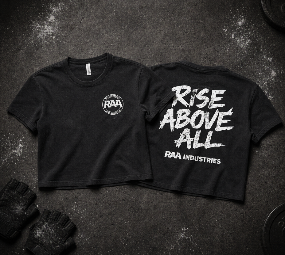 Women's Crop Top (white on black)