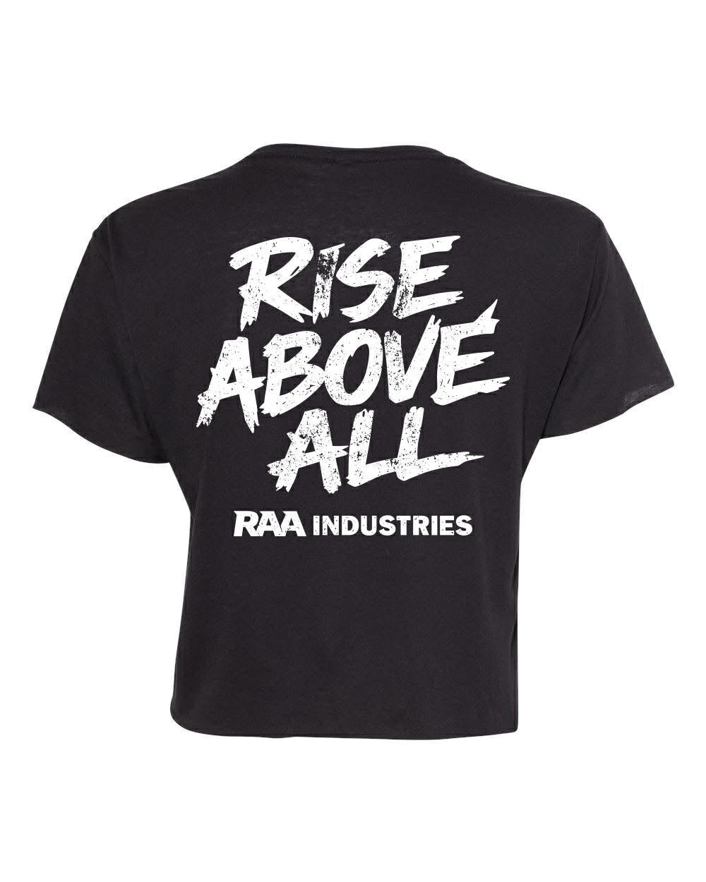 Women's Crop Top (white on black)