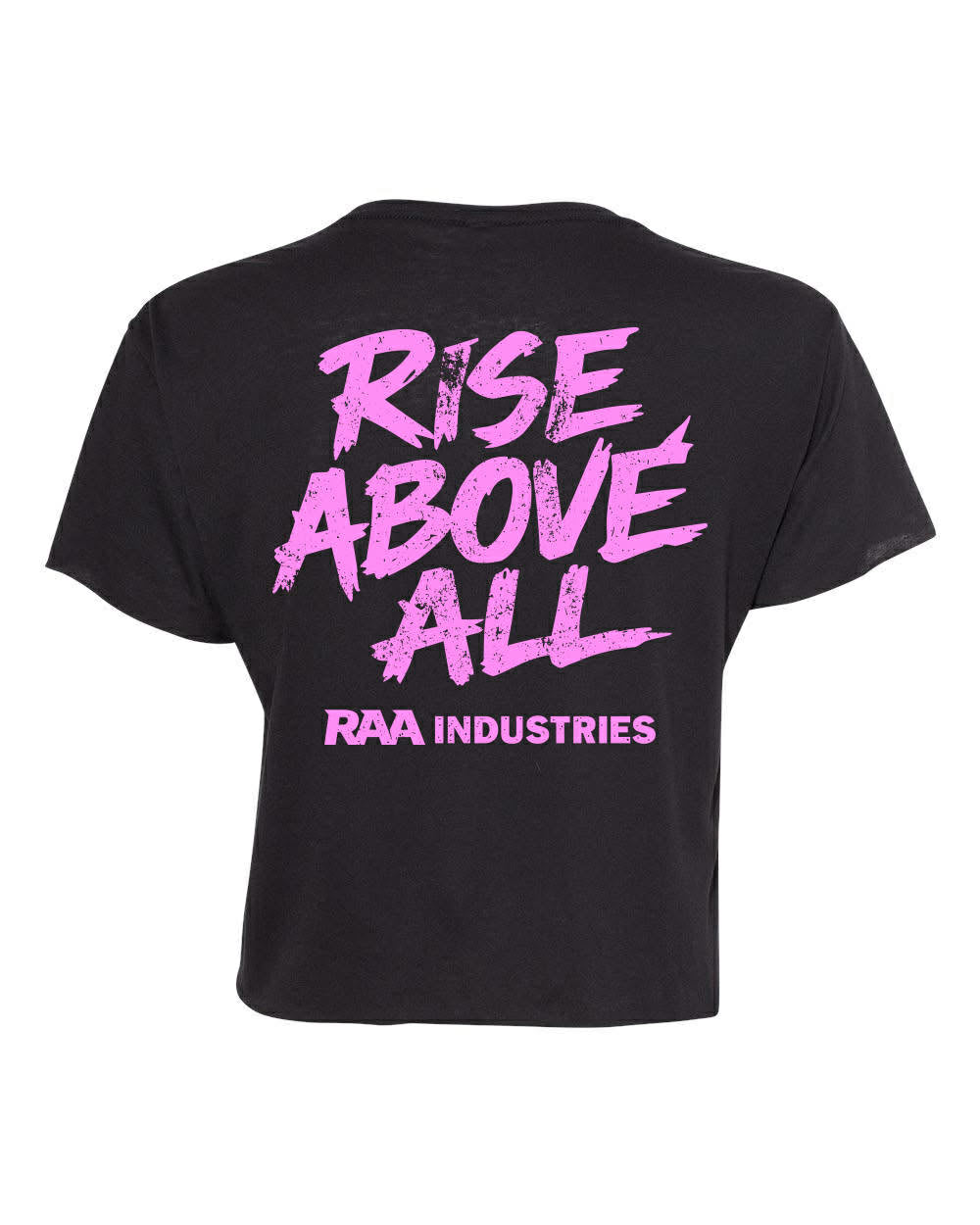 Women's Crop top (PINK ON BLACK)